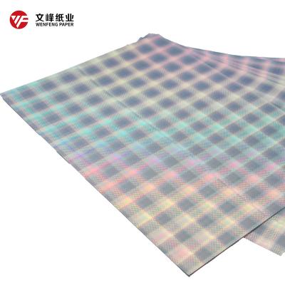 China Rainbow Inkjet PET Film Self Adhesive Holographic Sticker Label Waterproof Sticky Label Square A4*10 Sheets for sale