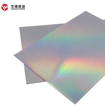 China Rainbow Inkjet PET Film Self Adhesive Holographic Sticker Label Waterproof Sticky Label Plain A4*10 Sheets à venda