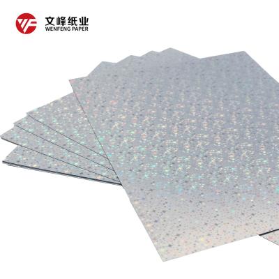 China A4*10 Rainbow Inkjet Label Waterproof PET Film Self Adhesive Holographic Sticker Label Waterproof Sticky Sheets Te koop