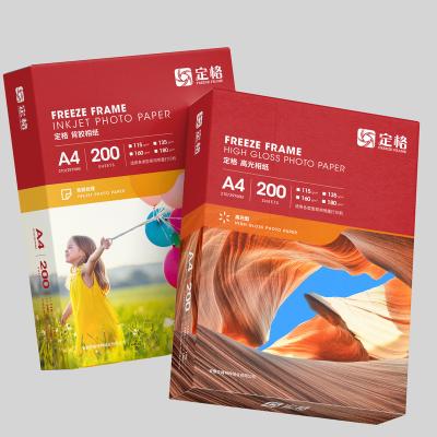 China 230gsm Photo Paper Instant Dry Inkjet Photo Paper High Glossy Cast Coated Photo Paper A4*20 Sheets for sale