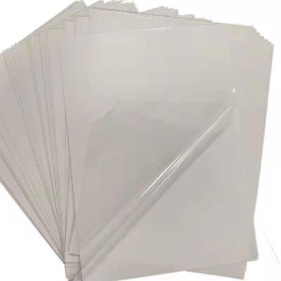 China Waterproof Clear PVC Sticker Waterproof Self Adhesive Inkjet Printing Label Packaging Label A4 Size*20 Sheets Te koop