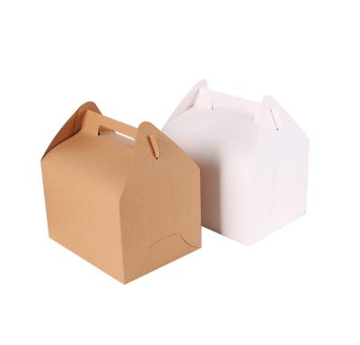 China Recyclable Eco-Friendly Handle Kraft Food Takeout Cakes Bake Boxes Sugar Cookies Packaging Gift Paper West Point for sale