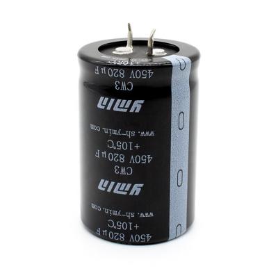 China Big Power Sypply Ymin CW3 450V 470uF Liquid Aluminum Electrolytic Capacitor for sale