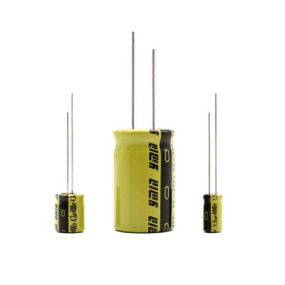 China Low ESR 400V 18uF LKM General Purpose Radial Type YMIN Liquid Lead Aluminum Electrolytic Capacitors for sale