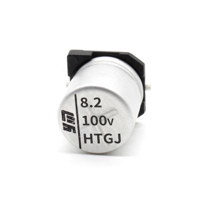 China Low Esr Power Supply SMD Type YMIN 100V 8.2uF LED Aluminum Electrolytic Capacitor For Power for sale