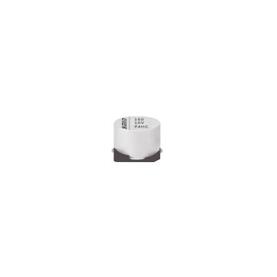 China 5G TELECOMMUINCATION CONDUCTIVE POLYMER ELECTROLYTIC CAPACITOR VP4 10V 150 SOLID ALUMINUM MICROFARAD 6.3*3.95 for sale