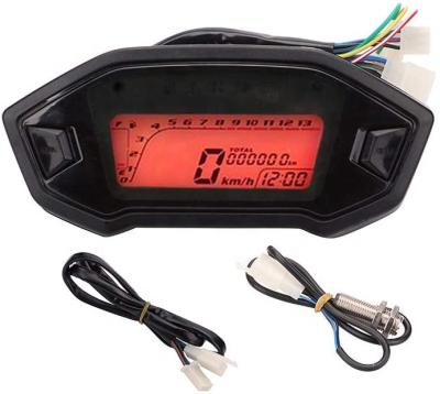 China High Quality Plastics CQJB Motorcycle LCD Digital 13000rpm Tachometer Odometer for sale