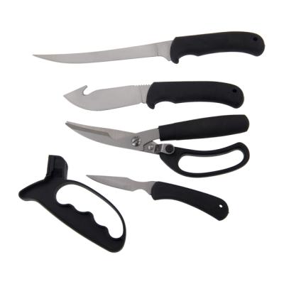 China Non-variable Trainer Practice Tool Set Metal Steel Survival Cutting Black Handle Stainless Steel Knife for sale