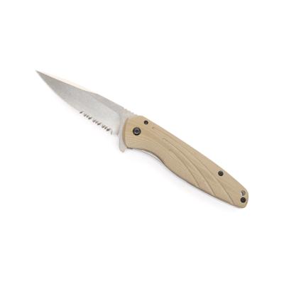 China High Quality SERVICE KNIFE Pocket Knife, Stainless Steel Folding G10 Handle Survival Camping Knife for sale