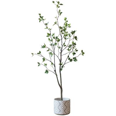 China Large Plant Simulation Tea Tree Indoor Artificial Tree Decoration Artificial Tree For Wedding for sale