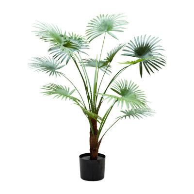 China Large Simulation Plant Home Fan Artificial Palm Leaf Tree Indoor Decorative Gift Decoration Hotel Artificial Plants for sale