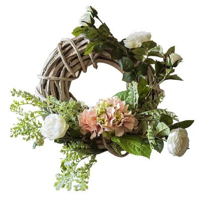 China Other Rose Hydrangea Flower Garland Wedding Christmas Flower Garland For Decoration Artificial Flowers for sale