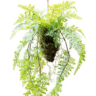 China Modern Artificial Ferns Air Hanging Ornaments Plants Flower Decoration Wall Hanging Plants for sale