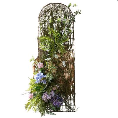 China Celebration Flower Wall Plants Screen Fence Decoration Artificial Flower Green Plants for sale