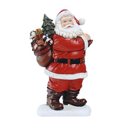 China European Resin Statues Santa Claus Statues Santa Christmas Decorations Chimney Rise Christmas Ring Holiday Decoration Europe Gifts and Crafts for sale