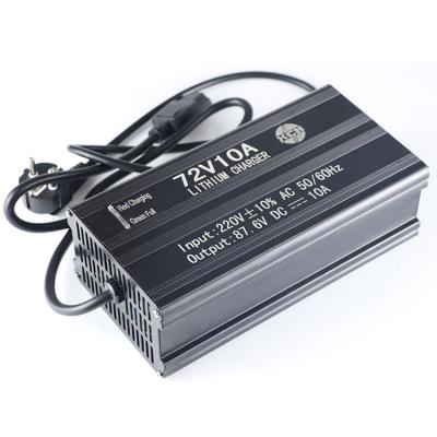 China Ebike 2021 trending products electric battery charger 72V 10A scooter charger lithium battery smart chargers for sale