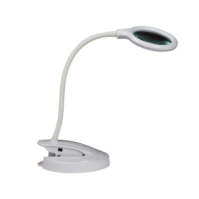 China 2021 On/Off Factory Selling Light USB Rechargeable Bedside Table Lamp Desk Reading LED Magnifying Lamps for sale