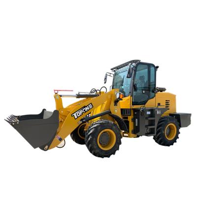 China Building Material Stores Topone 2.0 Ton Articulated Farm Mini Front End Wheel Loader With Optional Bucket for sale