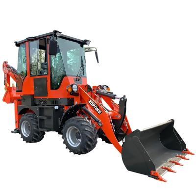 China Chinese factory earth moving machinery 4x4 hot-selling 1 ton tractor end loader with backhoe for sale