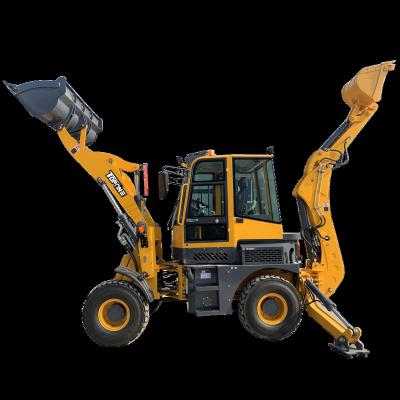 China Building Material Shops Cheapest Mini Backhoe Wheel Excavator Front Loader with Price for sale