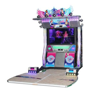 China Hot-selling 55 inch LED coin push duo game music game console dancing machine in large shopping malls and amusement parks 250*250*270cm for sale