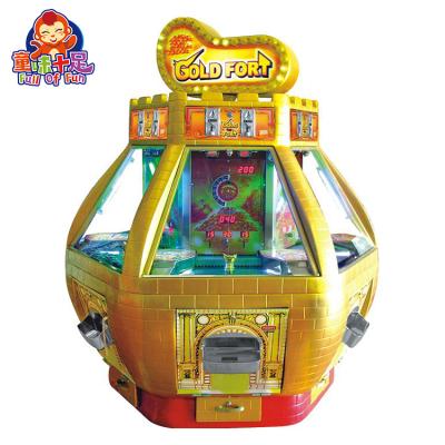 China Metal+New Designed Hot Selling Acrylic Coin Pusher Arcade Amusement Lottery Ticket Coin Machine Coin Operated Gold Castle Game Pusher for sale