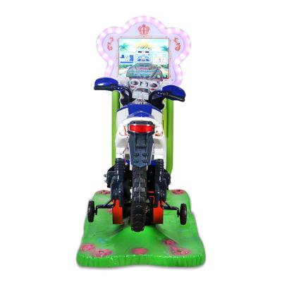 China Metal + Acrylic Coin Operated Kiddie 3D Ride Game Simulator Kids Motor Video Racing Arcade Game Machine With Swing For Sale for sale