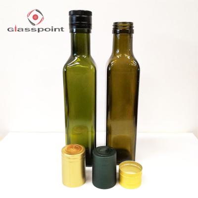 China Wholesale Personal Care Green 250ml Marasca Olive Oil Glass Bottle for sale