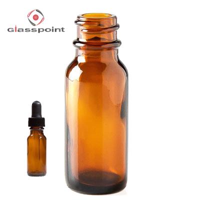 China Personal Care/Wholesale 0.5oz 15ml Medicine Boston Glass Amber Bottle for sale