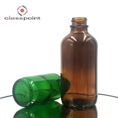 China High Quality Personal Care Boston Round Glass Bottle 30ml~1000ml for sale