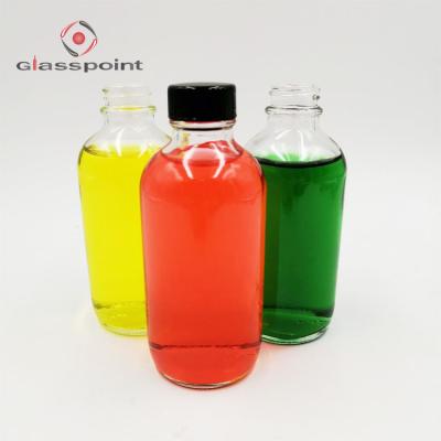 China Low MOQ 4oz 120ml Clear Boston Glass Chemical High Quality Bottle for sale