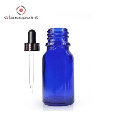 China Personal Care / Pharmaceutical 10ml Wholesale Blue Glass Dropper Bottle for sale