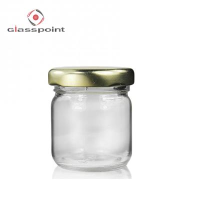 China Viable Wholesale 1oz 30ml Metal Lids Skin Care Cream Glass Cosmetic Jars for sale