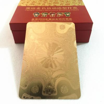 China Commemorative Luxry Gold Plastic Classic Trading Cards Poker Card Customization for sale