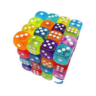 China Wholesale DND spot 14mm dice sets transparent acrylic mahjong sieve KETTY dice game box accessories for sale