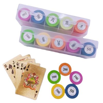 China DND Games 100pcsPlastic Chips With Clear Bingo Dies Accessories Game Bingo Set Box Discs Wholesale for sale