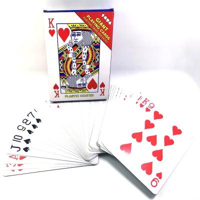 China Large Advertising Large Size Jumbo Poker Card Paper Classic Playing Card Printed To Make According To Requirements 17.2*12.2cm for sale