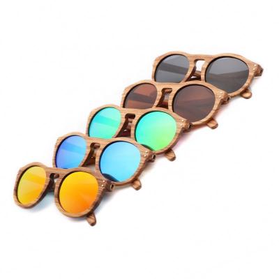 China Fashion Eco-Friendly JH Sunglasses Women Mirror Round Zebra Sunglasses Polarized Wooden Sun Glasses 2020 for sale