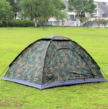 China Extended Type Outdoor Single Layer Beach Canvas Tent Camp Camouflage For 2 Man Beach Tourist Tent for sale