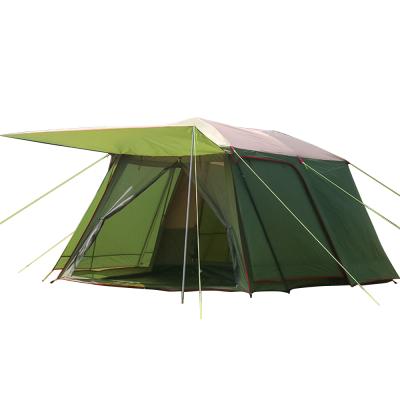 China Extended Type Large Outdoor Tent Resort Camping 6 Person Luxury Glamping Family Outdoor Tents for sale