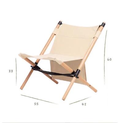 China Japanese Folding Chair Foldable Outdoor Portable Backpack Beech Canvas Camping Chair for sale