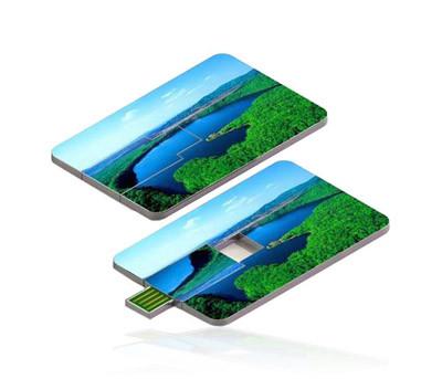 China Custom Printed Credit Card USB Drive High Speed With Full Color for sale