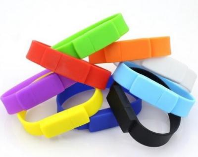 China Bracelet Silicone 8GB USB 2.0 Flash Drive Water Resistant Encrypted for sale