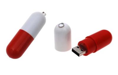 China Cool Red Pill USB Thumb Drives / Waterproof USB Flash Pen Drive for sale