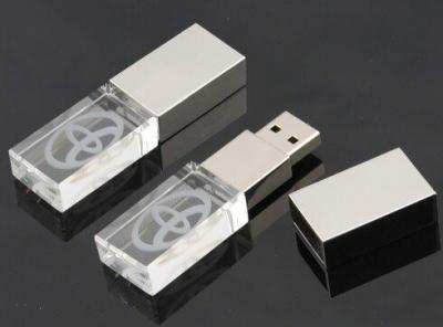 China Metal High Speed Crystal USB Flash Drive , Crystal Thumb Drive for sale