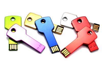 China Stylish Metal Flash USB Thumb Drives Key Shaped Memory 64MB - 64GB for sale