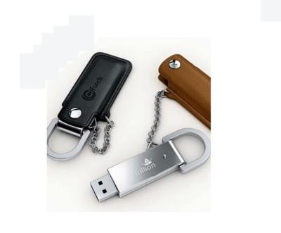 China Christmas gift mini leather 32gb usb memory stick Free Logo Printing for sale