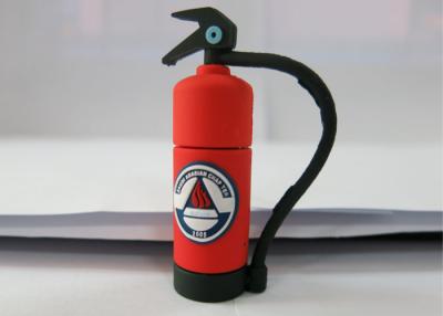 China Personalised Red 3.0 Plastic USB Flash Drive , Fire Extinguishing Shape for sale