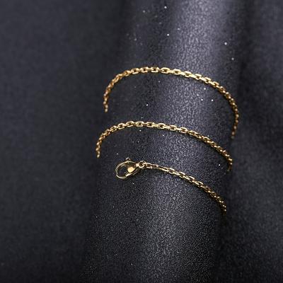 China Wholesale Chain Necklace E-Co Friendly For Mens Womens Real 18K Gold Plated Stainless Steel Figaro Chains for sale