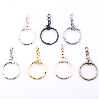 China E-Co Friendly Wholesale Popular Alloy Key Chain Key Ring Amazon Set Mixed Color DIY Accessories for sale